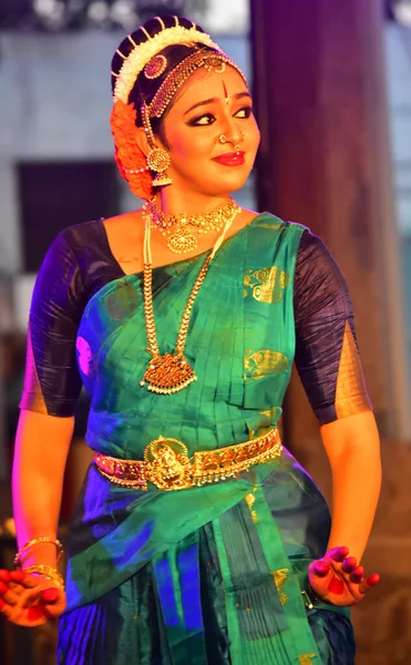 Chennai Tamilnadu Índia Fevereiro 2020 Atriz Lakshmi Menon Dance Performance — Fotografia de Stock