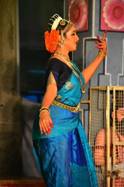 Ченнай Тамилнаду Индия Февраля 2020 Года Актриса Ишми Менон Танцевала — стоковое фото