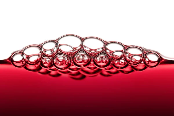 Abstract Food Art Pattern Red Wine Bubbles Photographed Close White — Stock Photo, Image