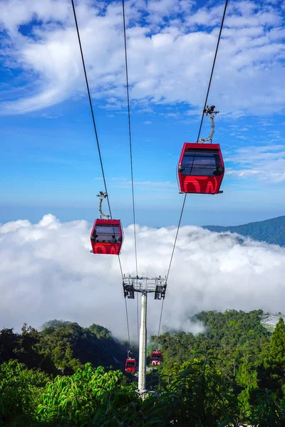 Carro Cabo Vermelho Genting Highland Malaysia — Fotografia de Stock