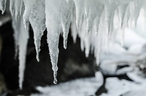 Glanz gefrorener Eiszapfen — Stockfoto