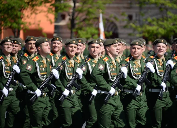 Moscú Rusia Mayo 2018 Cadetes Universidad Militar Del Ministerio Defensa —  Fotos de Stock