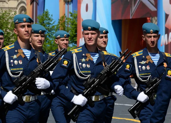 Cadets Ryazan airborne command school named after V. Margelov during a