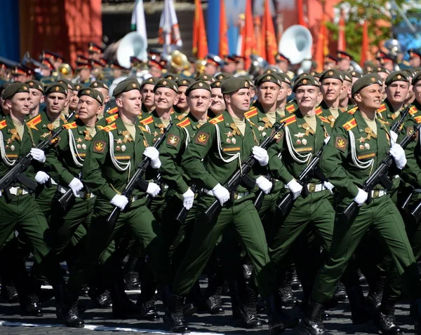Moscú Rusia Mayo 2018 Cadetes Academia Militar Logística Nombre Del —  Fotos de Stock