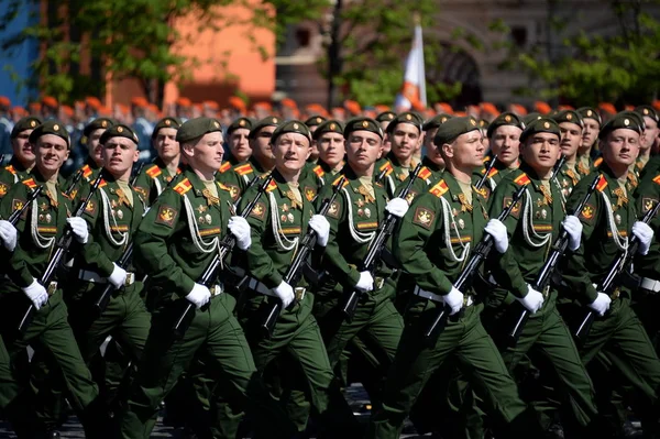 Moscú Rusia Mayo 2018 Cadetes Academia Militar Logística Nombre Del —  Fotos de Stock