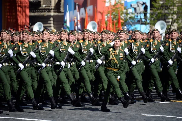 Μόσχα Ρωσία Μαΐου 2018 Cadets Της Στρατιωτικής Ακαδημίας Της Υλικοτεχνικής — Φωτογραφία Αρχείου