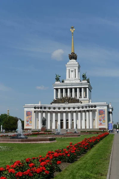 Mosca Russia Giugno 2016 Veduta Del Padiglione Casa Dei Popoli — Foto Stock