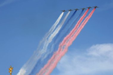 Moskova, Rusya 9 Mayıs 2018: Su-25 