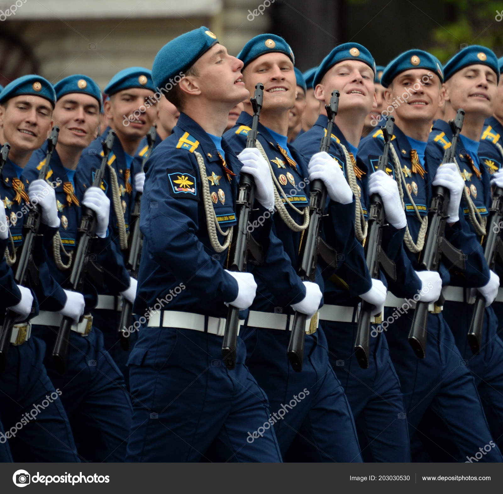 Cadets of the Air Force Academy during the dress rehearsal of the