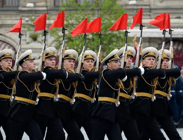 Moscow Rússia Maio 2018 Servidores Guarda Honra Regimento Transfiguração Comandante — Fotografia de Stock