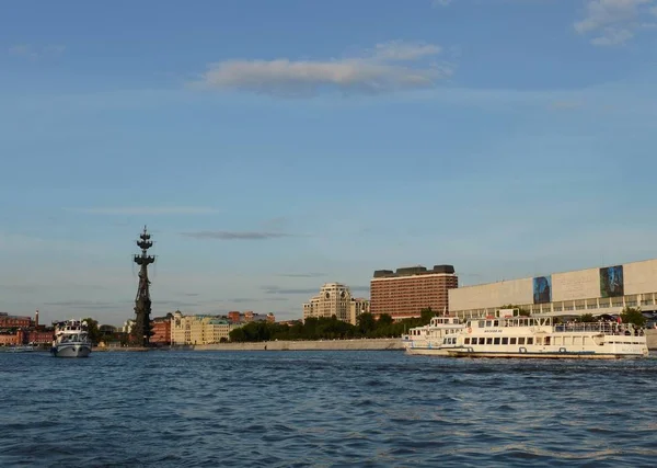 Moscow Russia September 2017 Pleasure Boats Moskva River — Stock Photo, Image