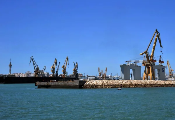 Cadiz Spain July 2011 Harbor Seaport Cadiz Shore Cadiz Gulf — Stock Photo, Image