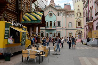  Turistler Izmailovo Kremlin Moskova yürüyüş