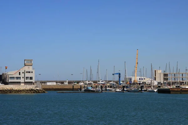 Cadiz Spanien Juli 2011 Segelyachten Hafen Der Hafenstadt Cadiz Der — Stockfoto