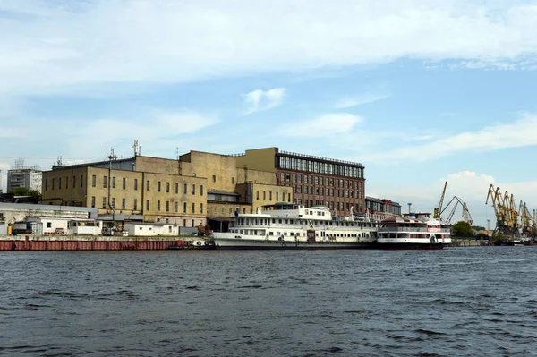 Khimki rezervuar, Moskova, yatak, zevk tekneler — Stok fotoğraf
