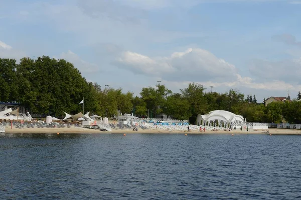 Moskau Russland Juli 2016 Der Strand Khimki Reservoir Moskau — Stockfoto