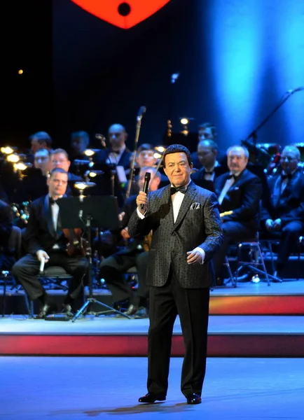 Joseph Kobzon, cantor pop soviético e russo (barítono), figura musical e pública, professor. Estado russo Duma Vice-II-VI convocações — Fotografia de Stock