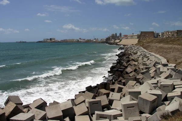 西班牙 2011年7月5日 古代海洋城市加斯的观点 — 图库照片