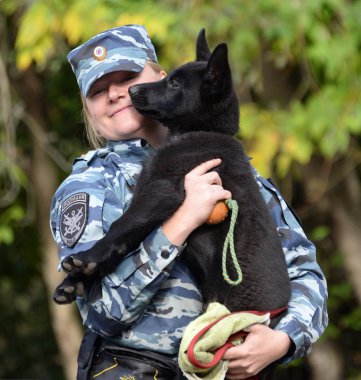  Hizmet köpek polis köpeği işleyicisi eğitim