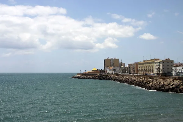 Cadiz Spanje Juli 2011 Uitzicht Zee Van Oude Stad Cadiz — Stockfoto