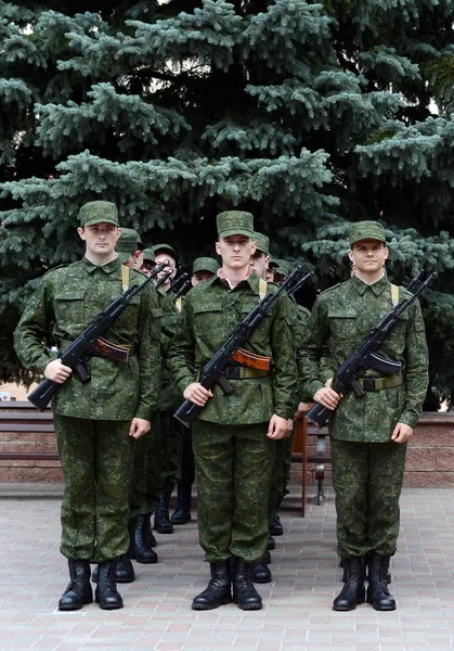 Vitebsk Belarus Juillet 2016 Étudiants Département Entraînement Militaire Médecine Extrême — Photo