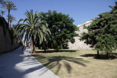 Cadiz, İspanya - 5 Temmuz 2011: eski kesiminde Cadiz deniz şehir içinde