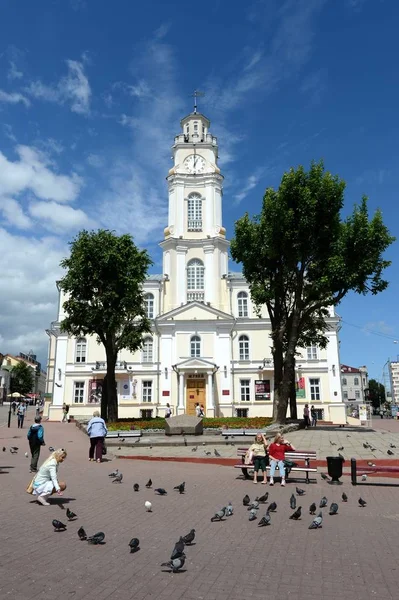 Town Hall Square w historycznej części Witebska — Zdjęcie stockowe