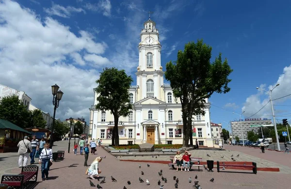 Piazza del Municipio nella parte storica di Vitebsk — Foto Stock