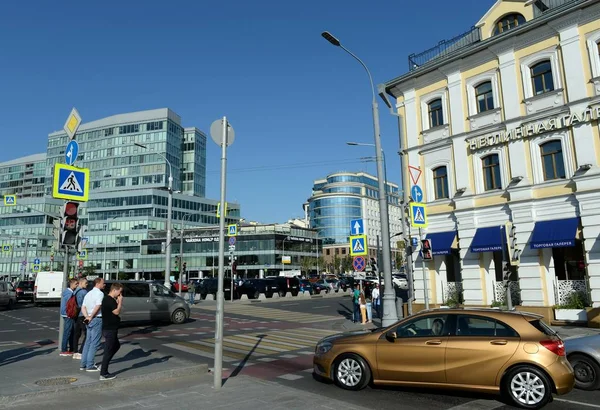 Utsikt över Moskvas Trubnaja station Square från Neglinnaya Street — Stockfoto