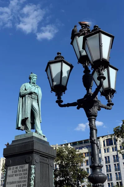 Moscú Rusia Agosto 2018 Monumento Gran Poeta Ruso Alexander Pushkin —  Fotos de Stock