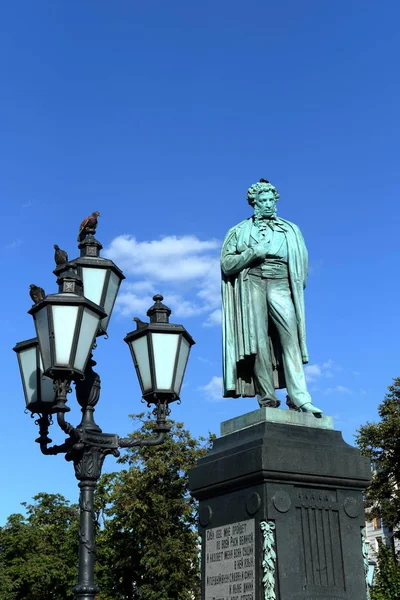 Moskou Rusland Augustus 2018 Monument Voor Grote Russische Dichter Alexander — Stockfoto