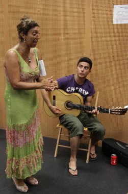  Ünlü flamenko sanatçısı Esperanza Fernandez sanat La Merced merkezinde ana sınıfı