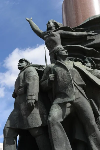 Moskva Ryssland Augusti 2018 Fragment Monument Till Vladimir Lenin Moscows — Stockfoto