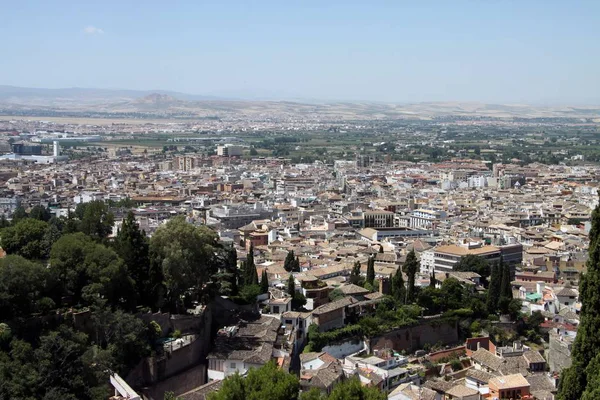 Granada Spain Июля 2011 Года Вид Город Гранада Альгамбры — стоковое фото