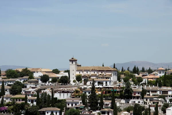 Granada Spain Июля 2011 Года Вид Город Гранада Альгамбры — стоковое фото