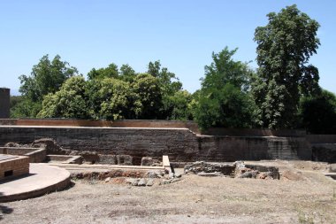 Granada, İspanya - 16 Temmuz 2011: Andalusia İspanya Granada'da Alhambra palace, görünüm