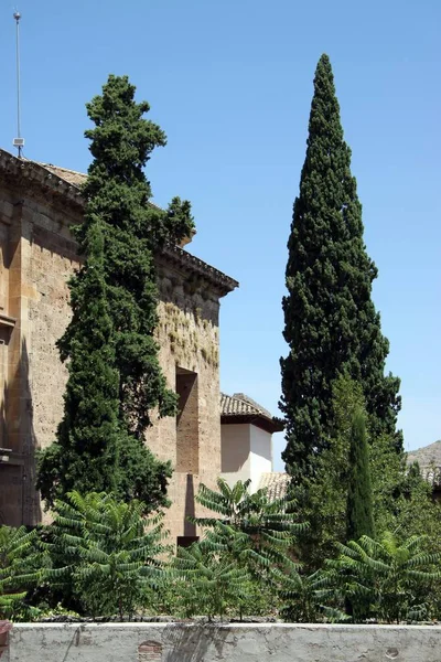 Veduta del palazzo dell'Alhambra a Granada, Andalusia Spagna — Foto Stock