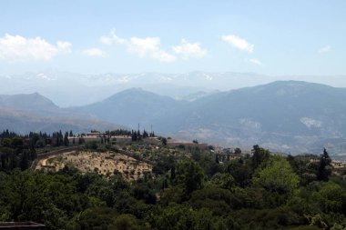Granada, İspanya - 16 Temmuz 2011: Andalusia İspanya Granada'da Alhambra palace, görünüm