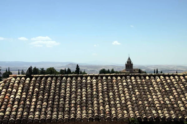 Granada Spanje Juli 2011 Uitzicht Het Alhambra Paleis Granada Andalusië — Stockfoto