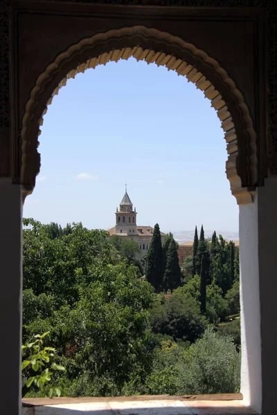 Granada Spagna Luglio 2011 Veduta Del Palazzo Dell Alhambra Granada — Foto Stock