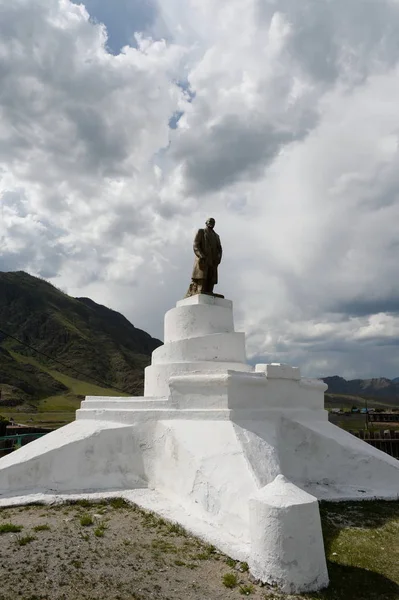 República Altai Rusia Junio 2018 Monumento Vladimir Lenin Pueblo Inya — Foto de Stock