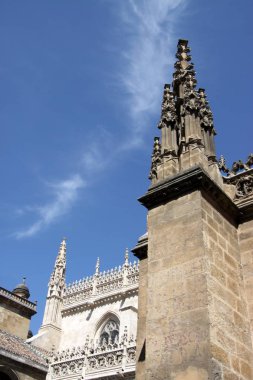 Granada, İspanya - 16 Temmuz 2011: Gotik Katedrali ve vücut bulma, Granada, mimari detaylar. Andalucia. İspanya. Europe