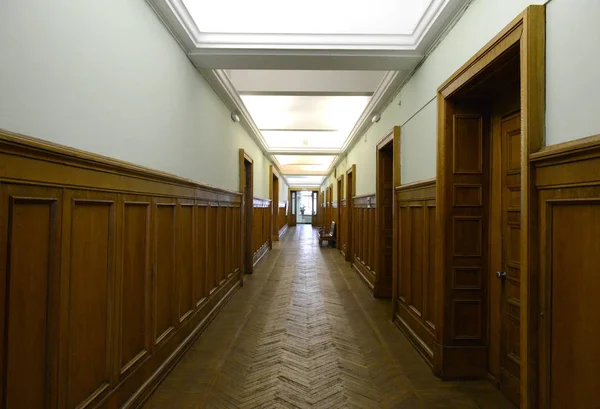 Moscou Russie Janvier 2017 Corridor Faculté Géographie Dans Bâtiment Principal — Photo