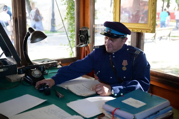 Moskova Rusya Ağustos 2018 Reconstructor Moskova Merkezi Strastnoy Bulvarı Nda — Stok fotoğraf