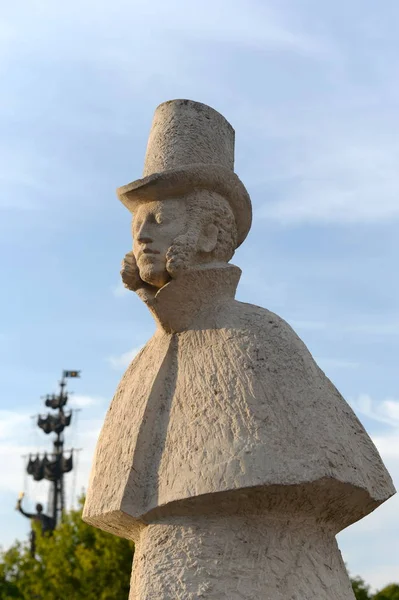 Moskau Russland Juni 2018 Skulptur Des Dichters Alexander Puschkin Den — Stockfoto