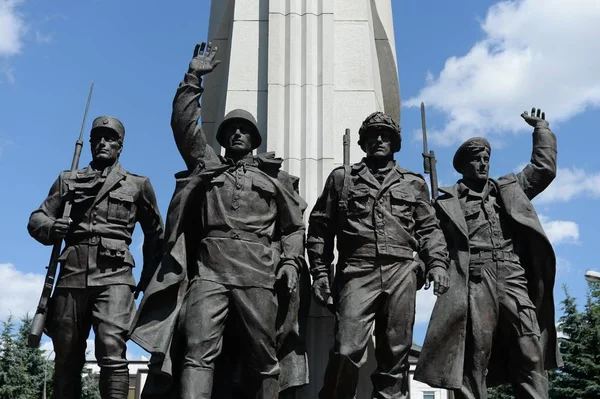 Moskwa Rosja Czerwca 2018 Pomnik Uczestniczących Państw Koalicji Antyhitlerowskiej Parku — Zdjęcie stockowe