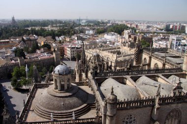 Sevilla, İspanya - 27 Temmuz 2011: Parçası Seville Katedrali