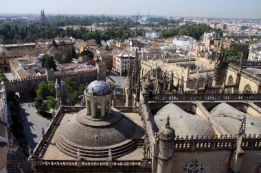 Sevilla, İspanya - 27 Temmuz 2011: Parçası Seville Katedrali