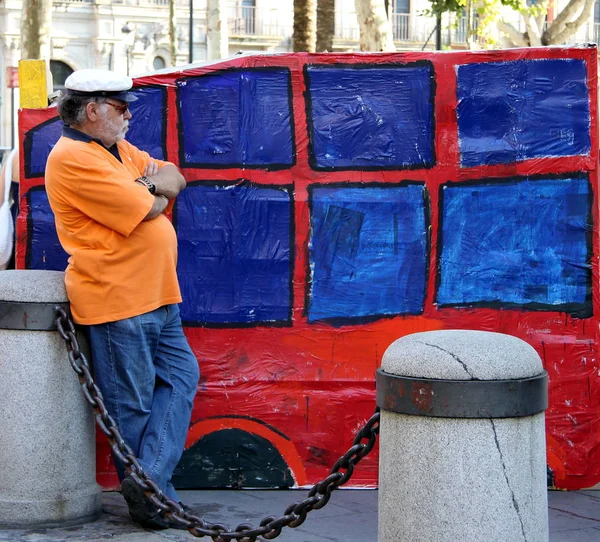 Seville Spain July 2011 Action Seville Residents Support Public Transport — Stock Photo, Image