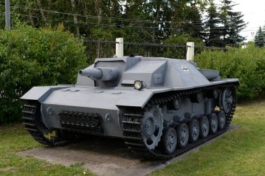  Moskova, Rusya - 20 Haziran 2018: Alman Taarruz topu Sturmgeschtz Ausf.A (Stug III Ausf.A) Poklonnaya Hill, Moskova